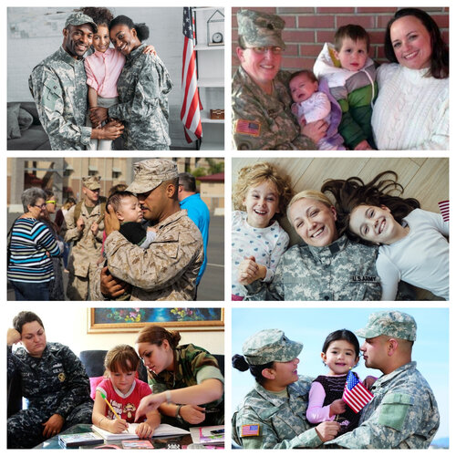 National Veterans and Military Families Month Photo Collage