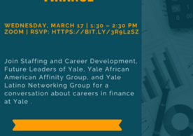 Careers at Yale: Finance Flyer